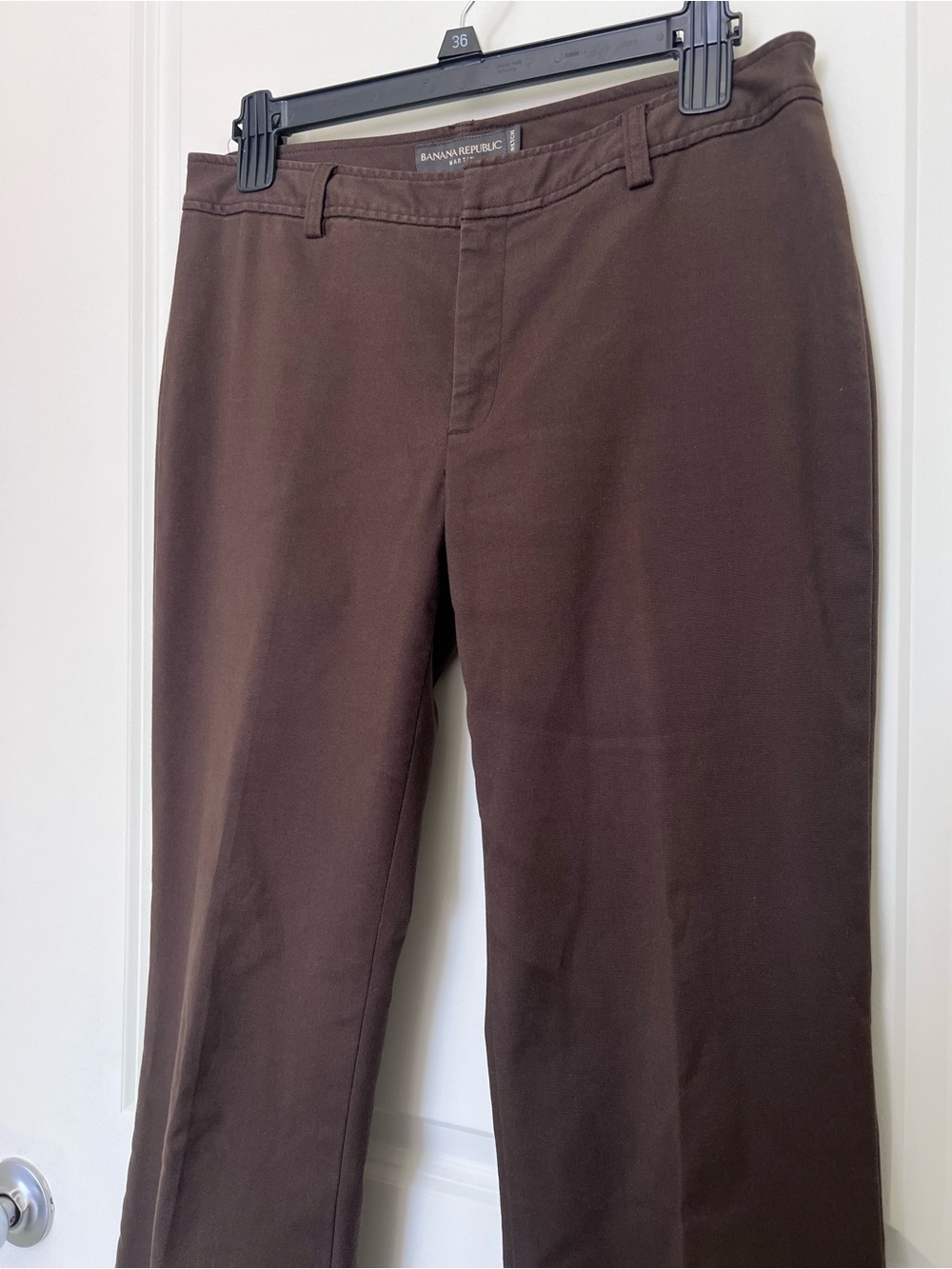 Banana Republic Chocolate Brown Straight Leg Trousers - Picture 2 of 7